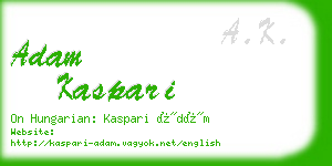 adam kaspari business card